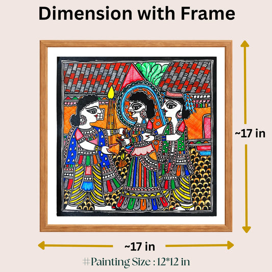 Mithila Marriage Ritual: Spreading Rice puff (Lawa)