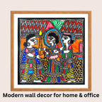 Spreading Rice Puff Madhubani art in modern home decor