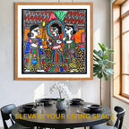 Spreading Rice Puff wall decor display