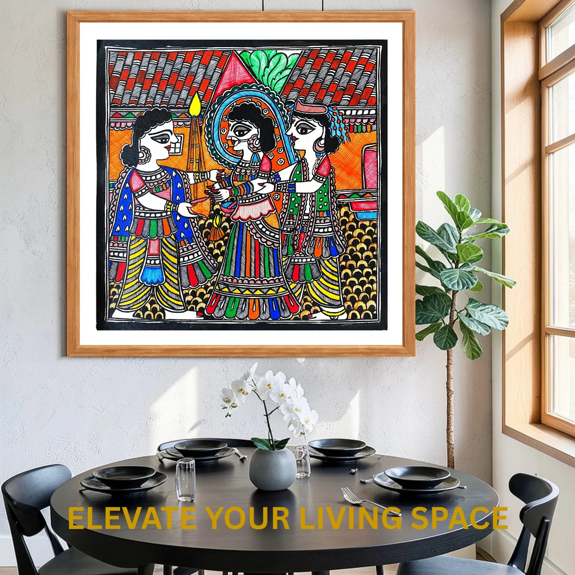 Spreading Rice Puff wall decor display