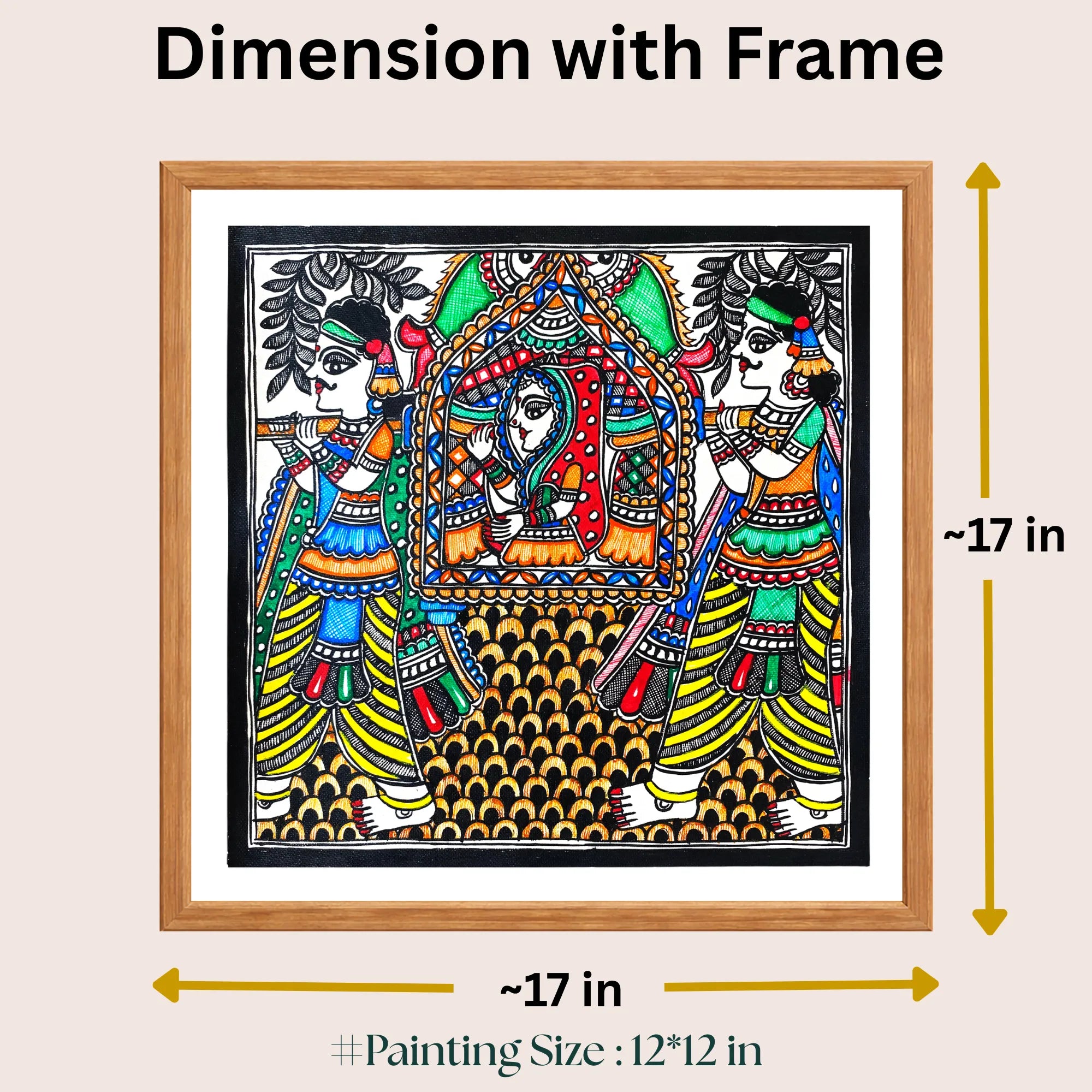 Vidai Ritual painting size 12 x 12 inch