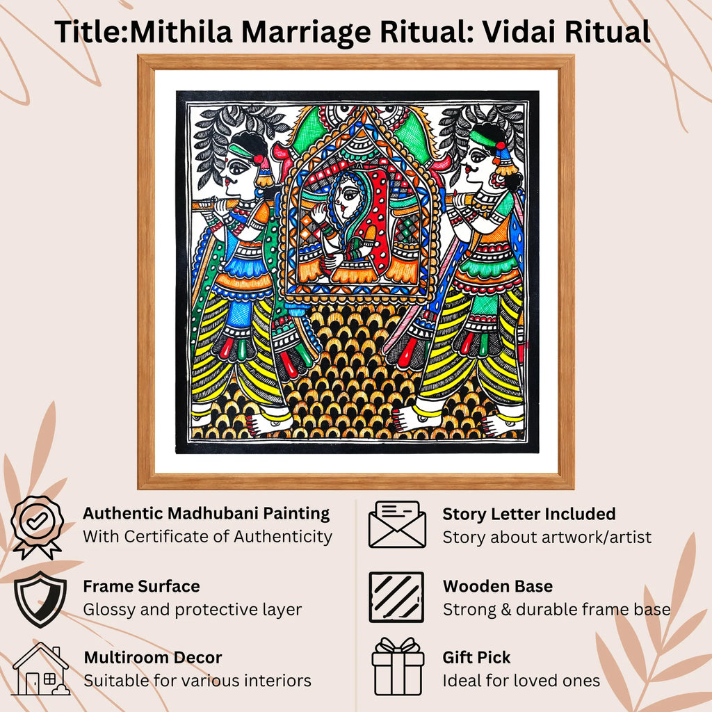 Vidai Ritual handmade painting authenticity certificate