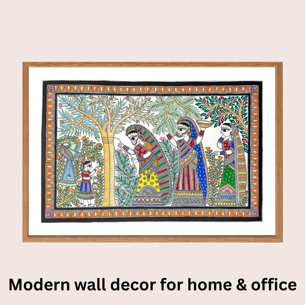 Aambaboiya Ceremony Madhubani art in modern home decor