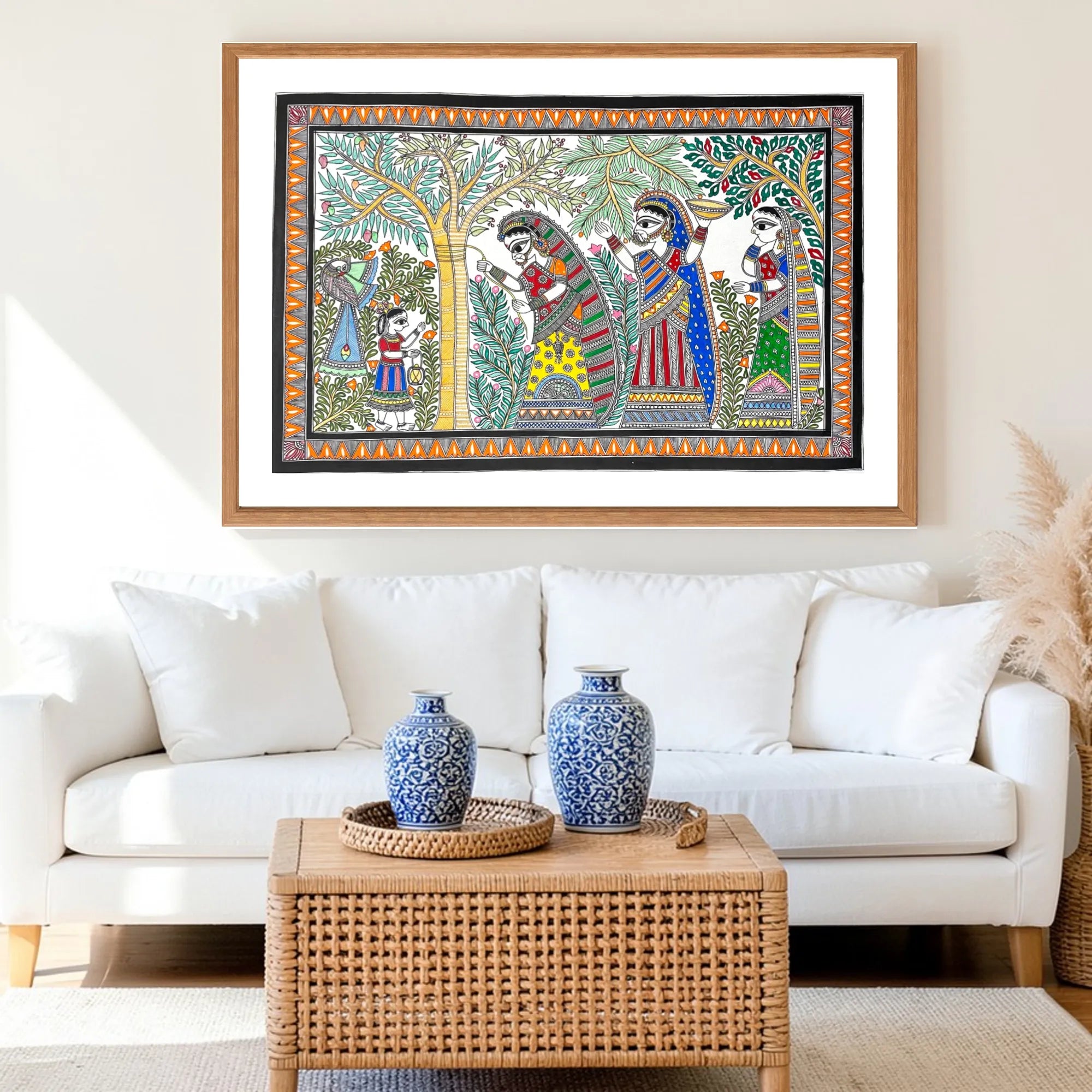 Aambaboiya Ceremony artwork above sofa