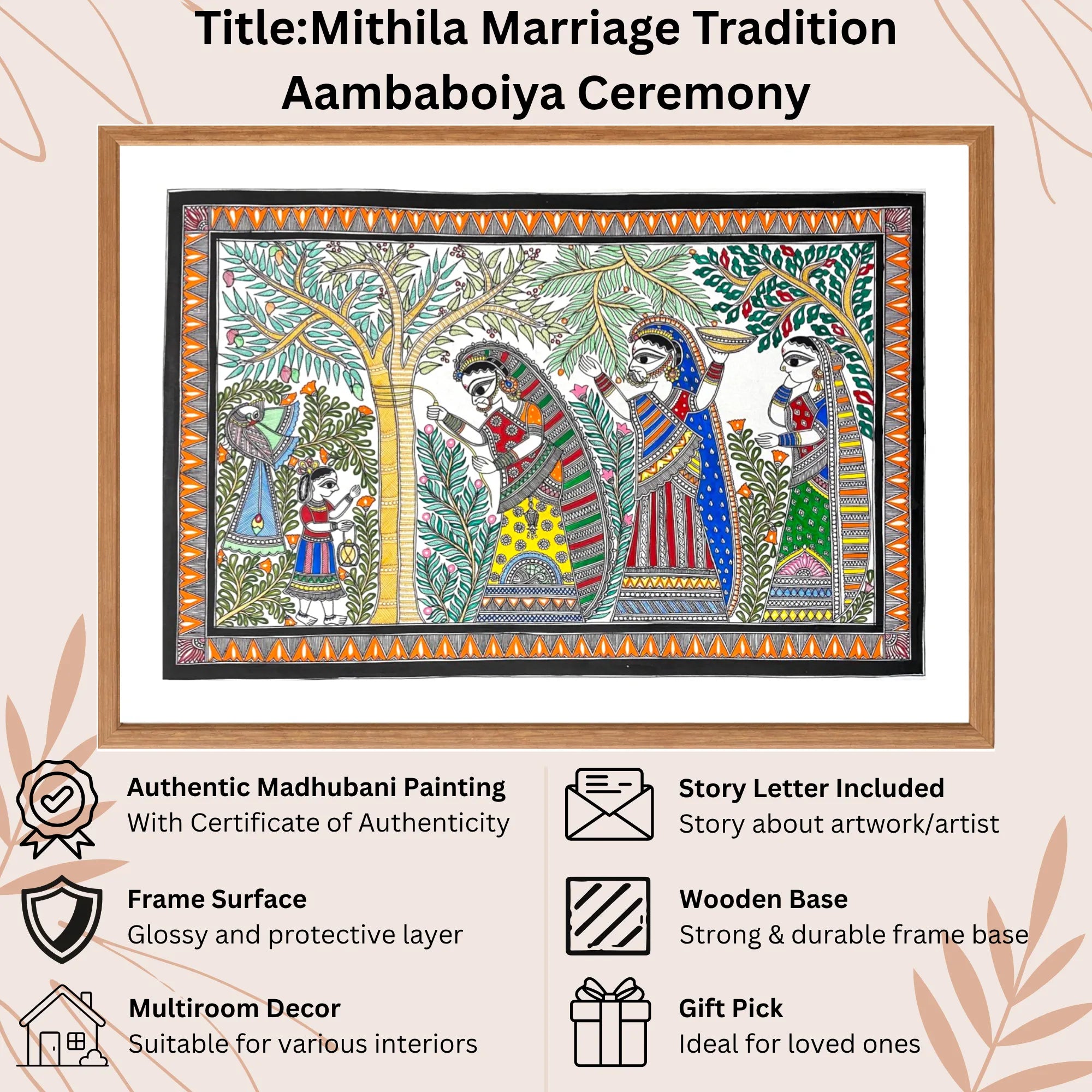 Aambaboiya Ceremony handmade painting authenticity certificate