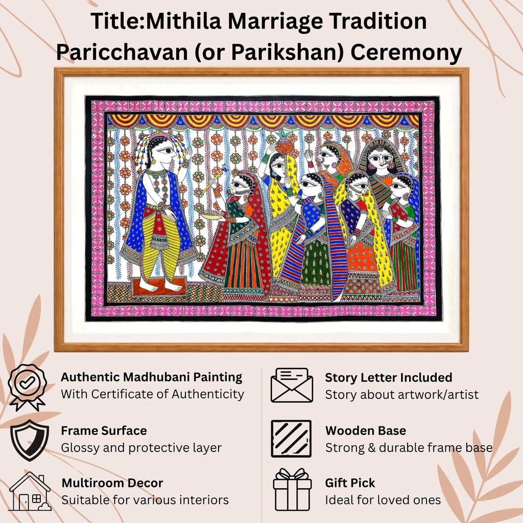 Paricchavan Ceremony Large handmade painting authenticity certificate