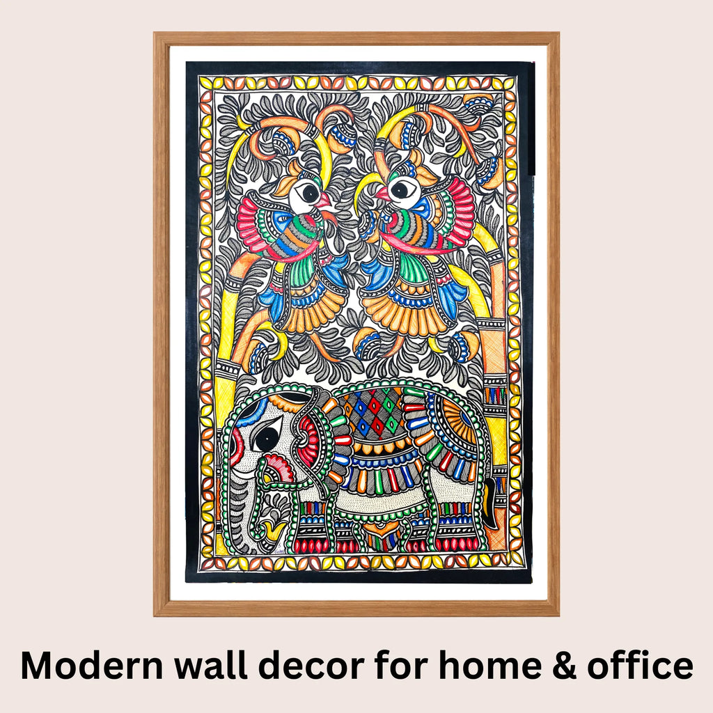 Nature's Gift Madhubani art in modern home decor