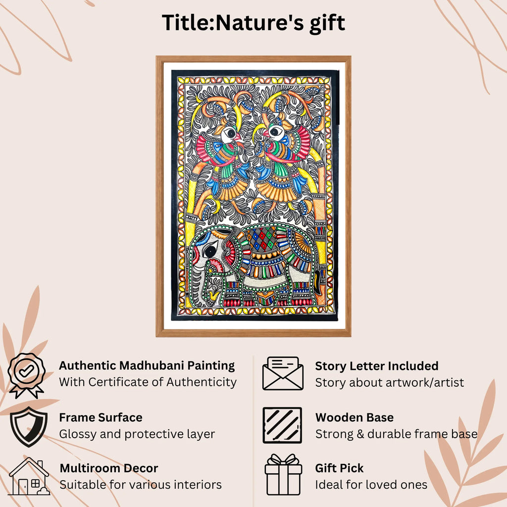 Nature's Gift handmade painting authenticity certificate