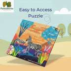 PAINTZSTORIES Artistic Wooden Puzzle Combo | 3 Sets (36, 48 & 64 Pieces) | Educational Jigsaw Puzzles | Cognitive & Motor Skills Development | Birthday Gift for Kids | 3+ Years