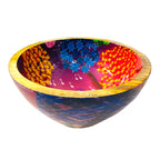 "Tree Serenade" Artistic Wooden Cutlery - Small Bowl I Serve ware I Hand Crafted I Living Room Décor I Decorative I Meena Print I Size-6*6*3 Inch
