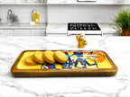 "Egyptian Priestess and Warriors" Artistic Wooden Cutlery-Rectangular Platter I Serve ware I Hand Crafted I Decorative I Meena Print I Size-13*5 Inch