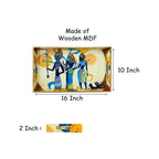 "Egyptian Priestess and Warriors" Artistic Wooden Cutlery-Rectangular Tray- Large I Serve ware I Hand Crafted I Meena Print I Gift I Size-16*10*2 Inch