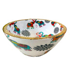 "Elephants In Love" Artistic Wooden Cutlery - Small Bowl I Serve ware I Hand Crafted I Living Room Décor I Decorative I Meena Print I Size-6*6*3 Inch