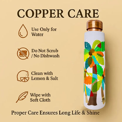 How to clean Celebration of Palm Trees copper bottle – copper care instructions