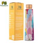 Cycle of Seasons copper water bottle by PaintzStories premium handcrafted tamba bottle for wellness and home décor