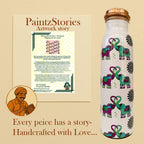 Story letter included with Elephants In Love copper bottle set describing artwork meaning