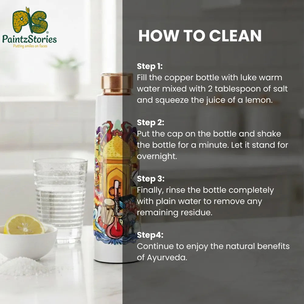 How to clean India’s Rich Culture copper water bottle safely for long-lasting shine
