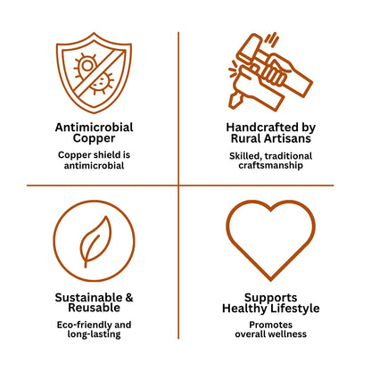 Health benefits of drinking from pure copper bottle – handmade tamba bottle