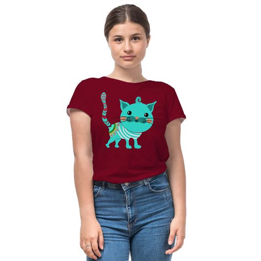 PAINTZSTORIES An adorned cat Unisex Cotton Round Neck T-Shirt | Stylish Regular Fit Tee for Men & Women–Soft & Breathable Fabric, Casual Daily Wear, Easy Care, Straight Hem, Comfortable Everyday Fit