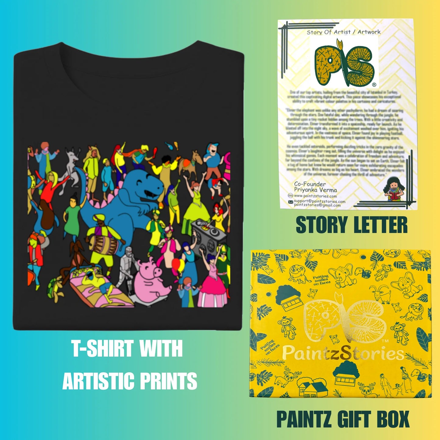 PAINTZSTORIES Celebrating Diversity Unisex Cotton Round Neck T-Shirt | Modern Stylish Regular Fit Tee for Men & Women – Soft & Breathable Fabric, Easy Care, Straight Hem, Comfortable Everyday Fit