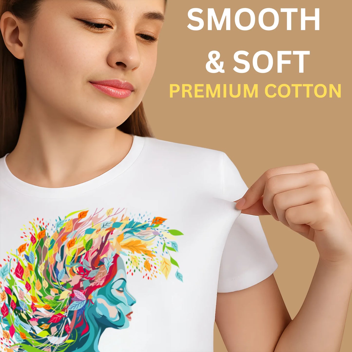 PAINTZSTORIES Embracing Creativity Unisex Cotton Round Neck T-Shirt | Modern Stylish Regular Fit Tee for Men & Women – Soft & Breathable Fabric, Daily Wear, Easy Care, Straight Hem, Comfortable Fit