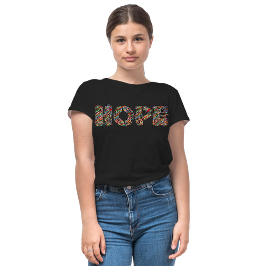 PAINTZSTORIES Essence of HOPE Unisex Cotton Round Neck T-Shirt | Modern Regular Fit Tee for Men & Women–Soft & Breathable Fabric, Casual Daily Wear, Easy Care, Straight Hem, Comfortable Everyday Fit