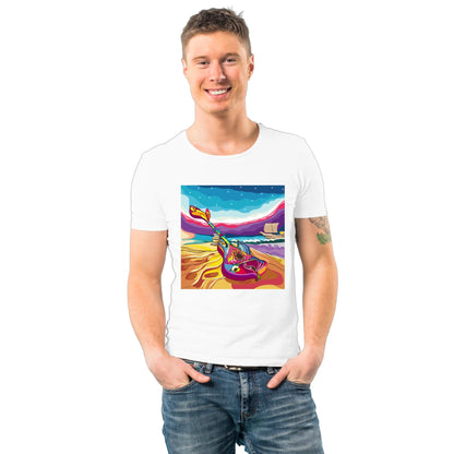 PAINTZSTORIES Harmonious Melodies Unisex Cotton Round Neck T-Shirt | Modern Stylish Regular Fit Tee for Men & Women – Soft & Breathable Fabric, Casual Daily Wear, Easy Care, Comfortable Everyday Fit