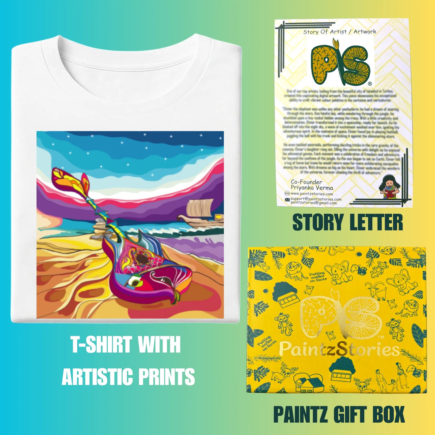 PAINTZSTORIES Harmonious Melodies Unisex Cotton Round Neck T-Shirt | Modern Stylish Regular Fit Tee for Men & Women – Soft & Breathable Fabric, Casual Daily Wear, Easy Care, Comfortable Everyday Fit