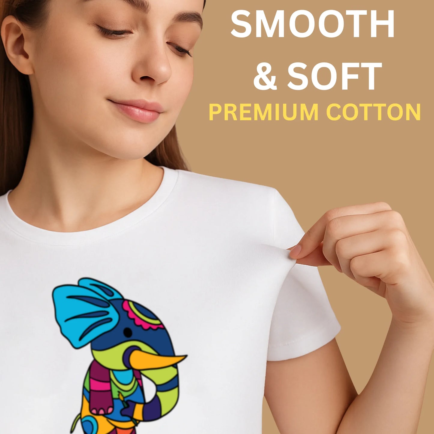 PAINTZSTORIES PS Animals Unisex Cotton Round Neck T-Shirt | Modern Stylish Regular Fit Tee for Men & Women – Soft & Breathable Fabric, Casual Wear, Easy Care, Straight Hem, Comfortable Everyday Fit