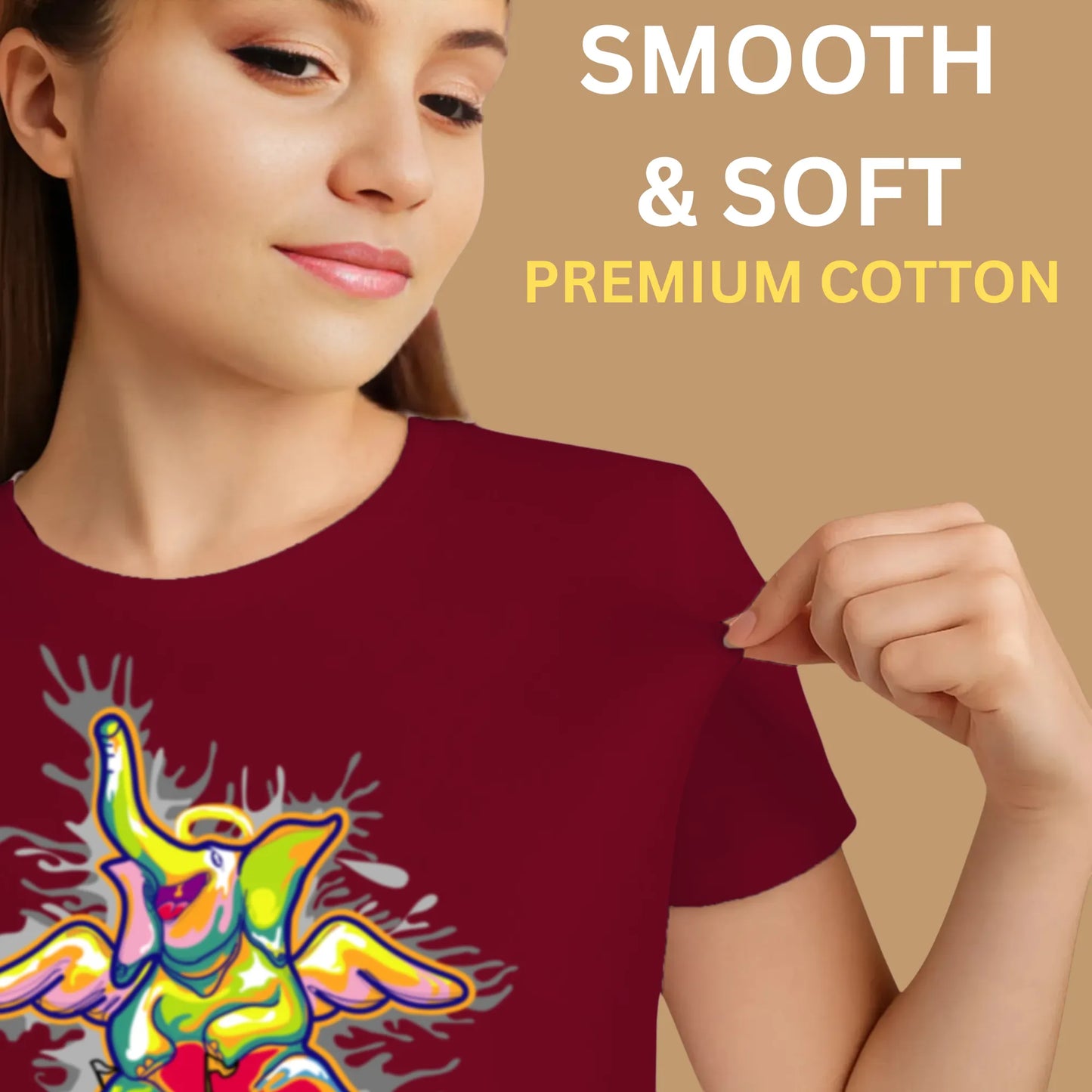 PAINTZSTORIES Smile of Death Unisex Cotton Round Neck T-Shirt | Modern Stylish Regular Fit Tee for Men & Women–Soft & Breathable Fabric, Daily Wear, Easy Care, Straight Hem, Comfortable Everyday Fit