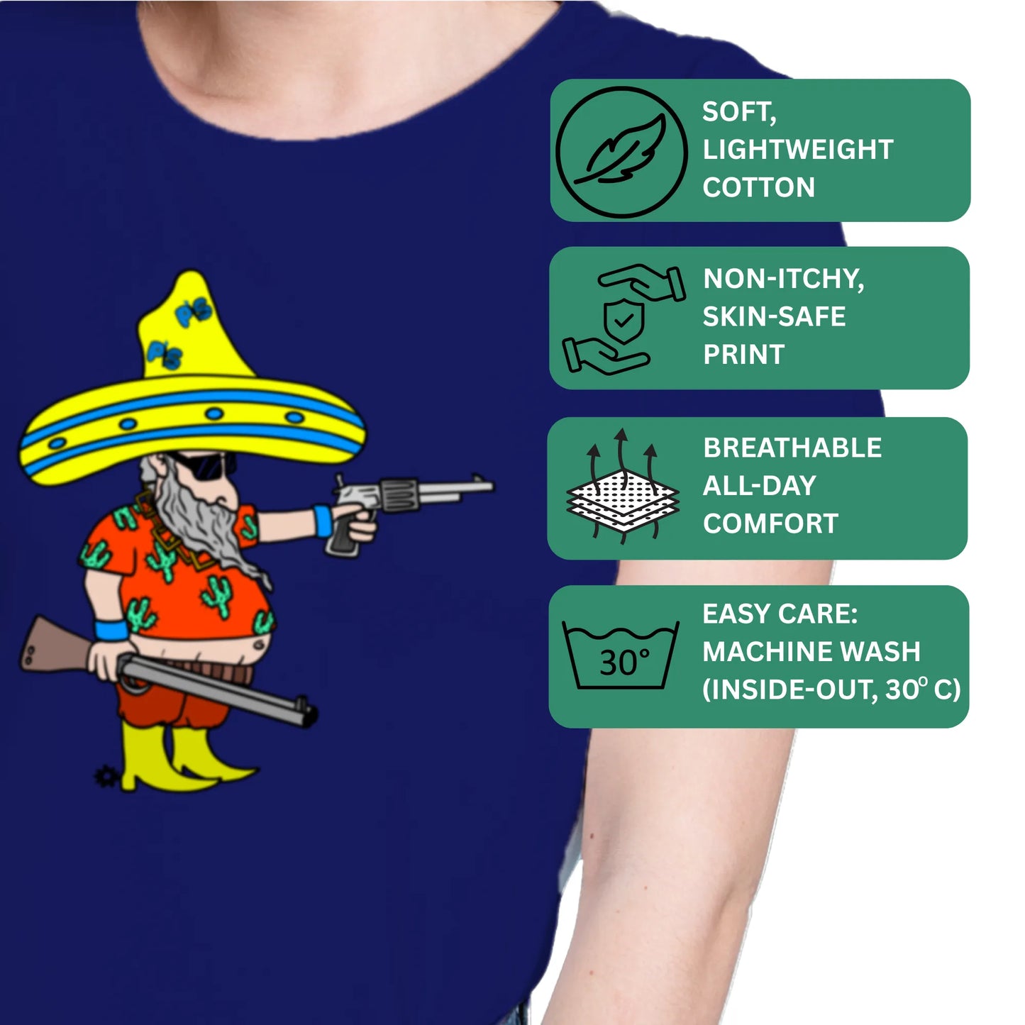 PAINTZSTORIES Wild man's intention Unisex Cotton Round Neck T-Shirt | Modern Stylish Regular Fit Tee for Men & Women – Soft & Breathable Fabric, Casual Daily Wear, Easy Care, Comfortable Everyday Fit