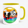 Cute Panda artistic ceramic coffee mug by PaintzStories