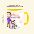Dimensions of Joyful Family ceramic mug