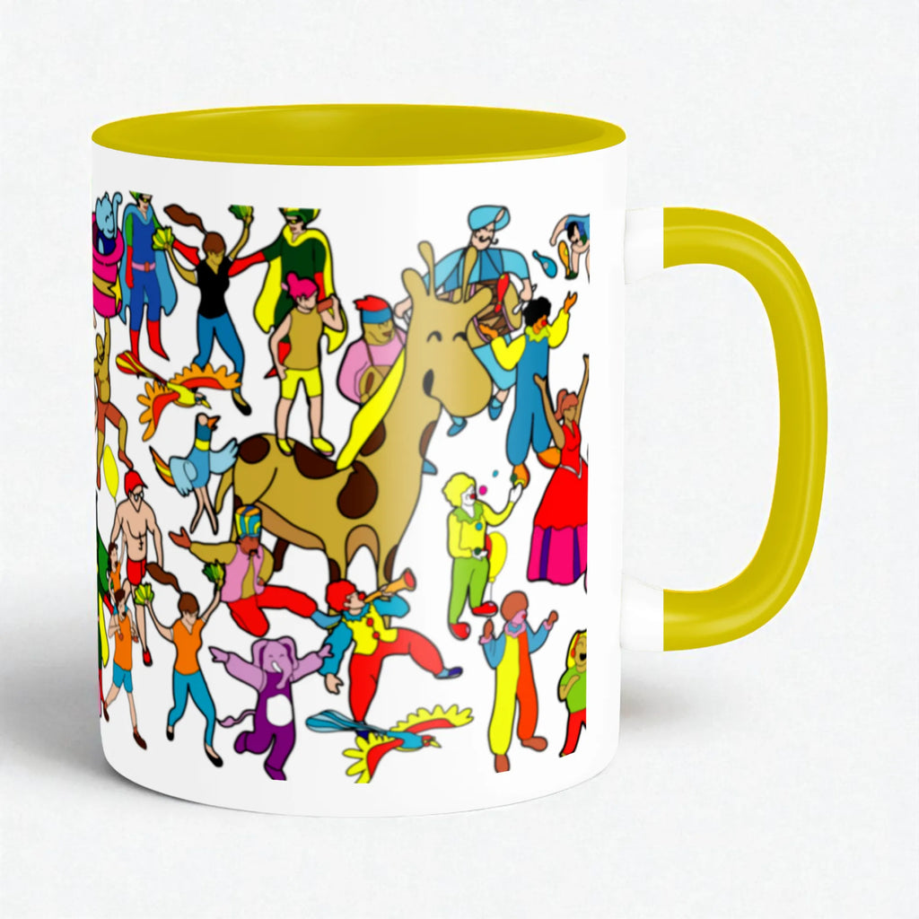 Celebrating Diversity artistic ceramic coffee mug by PaintzStories