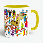 Celebrating Diversity artistic ceramic coffee mug by PaintzStories