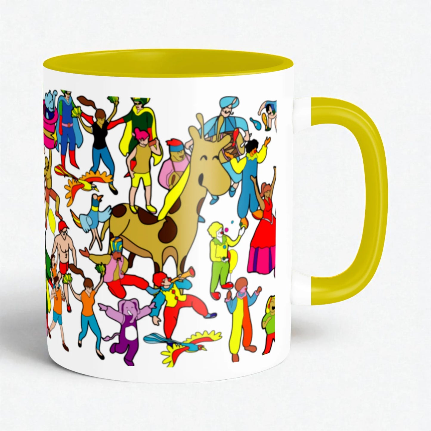 PAINTZSTORIES Celebrating Diversity Artistic Ceramic Coffee Mug with Digital Print by Global Artists | Durable Ceramic Cup for Coffee, Tea & Cold Beverages | Printed Mug for Birthday Gift | 350ml