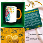 Floral Reflections mug inside premium gift box with items