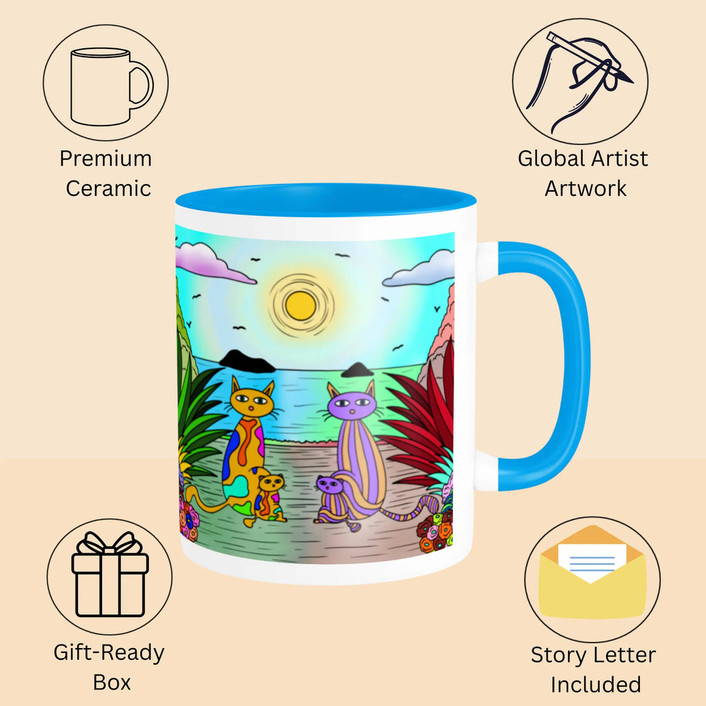 Features of Four Cats premium printed mug