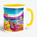 Harmonious Melodies artistic ceramic coffee mug by PaintzStories