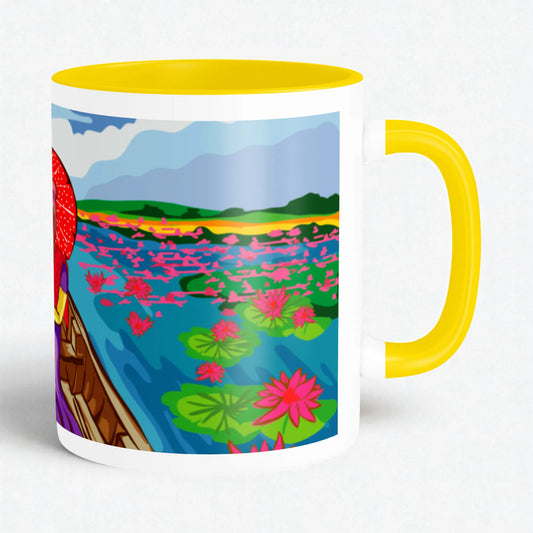 PAINTZSTORIES Harmony in Diversity Artistic Ceramic Coffee Mug with Digital Print by Global Artists | Durable Ceramic Cup for Coffee, Tea & Cold Beverages | Printed Mug for Birthday Gift | 350ml