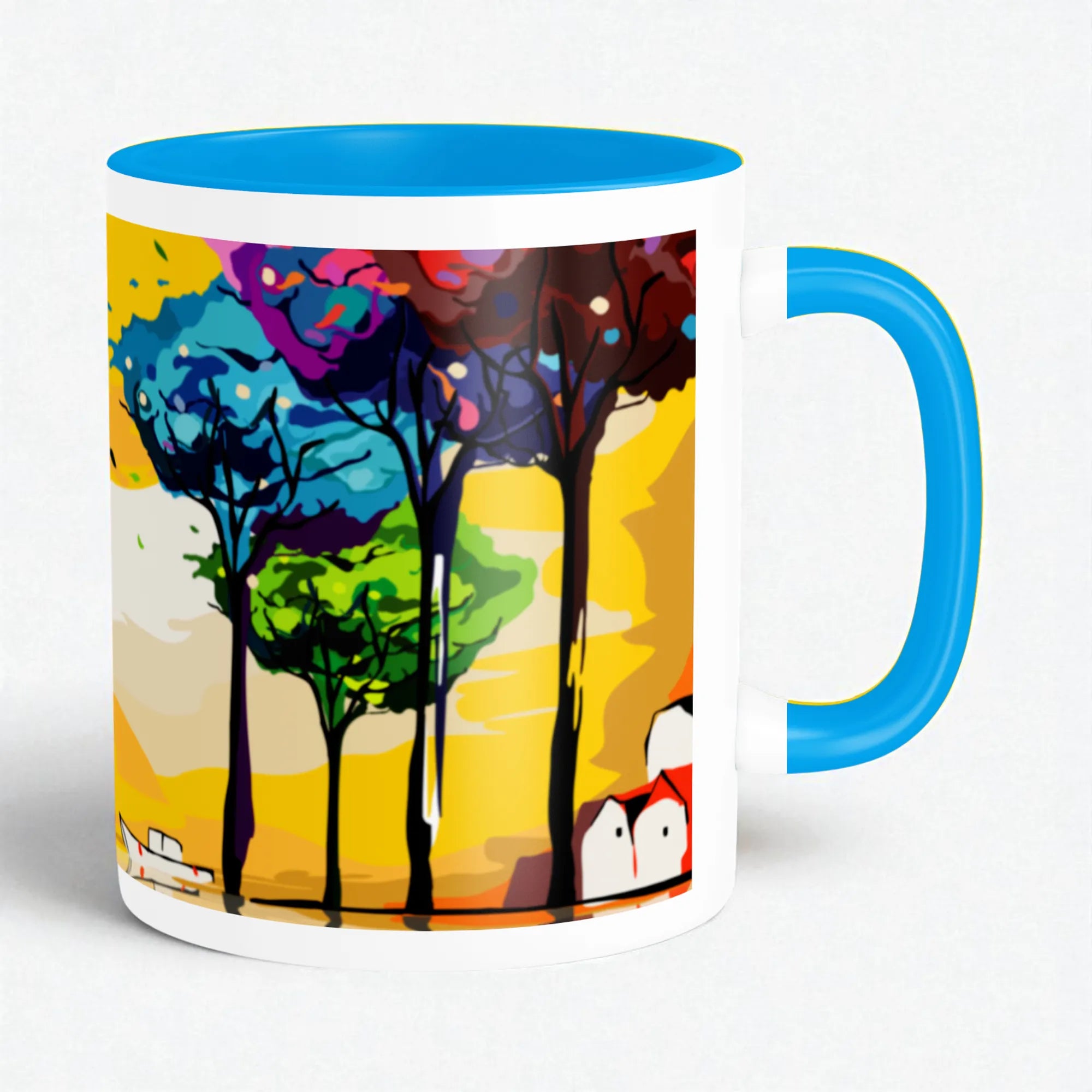 Twilight’s Embrace artistic ceramic coffee mug by PaintzStories