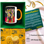 Two Happy Giraffes mug with box contents