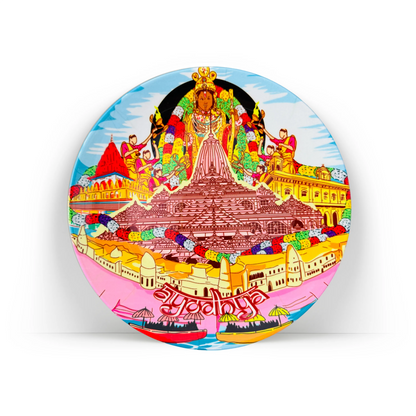 Ayodhya decorative ceramic wall plate by PaintzStories