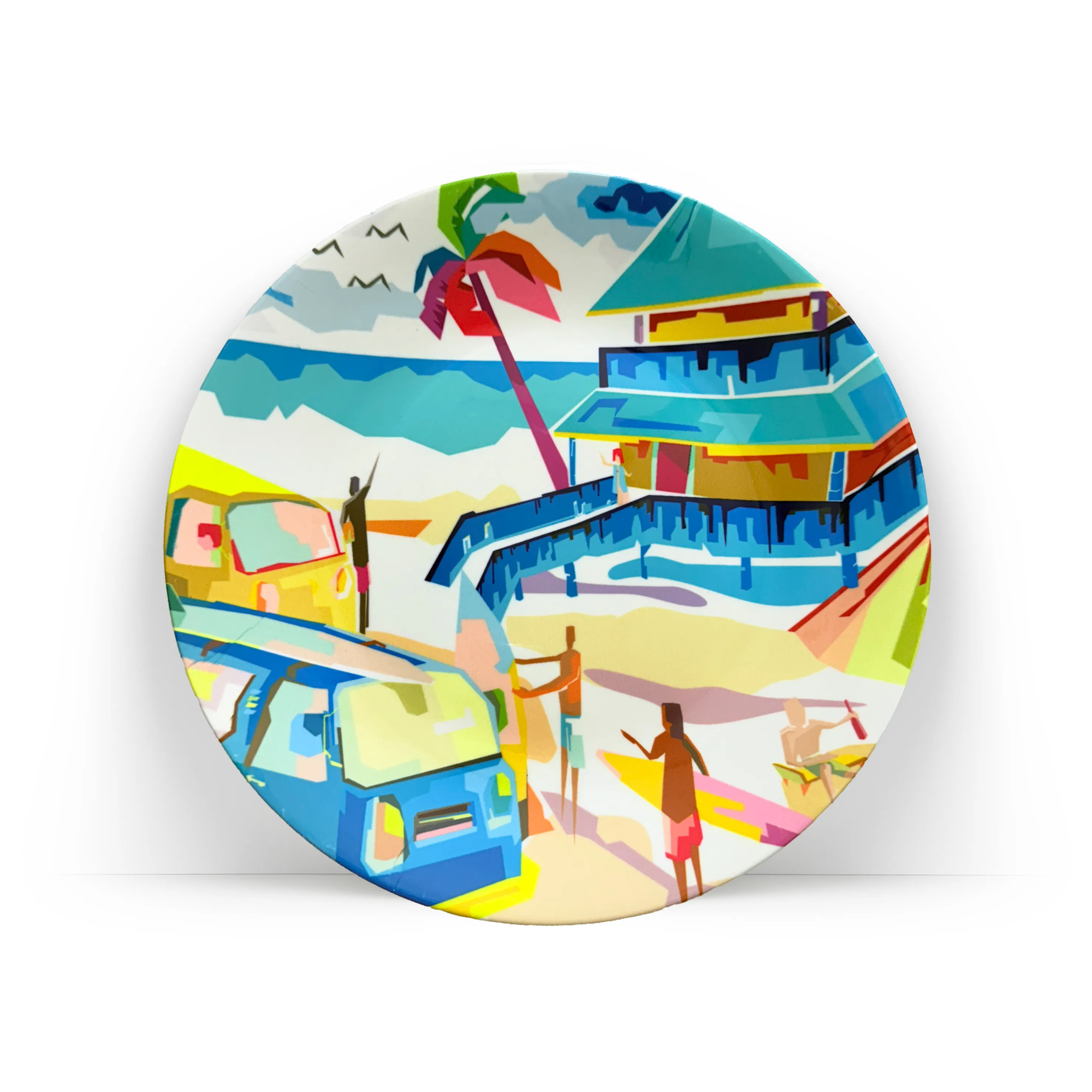 Beachside Restaurant decorative ceramic wall plate