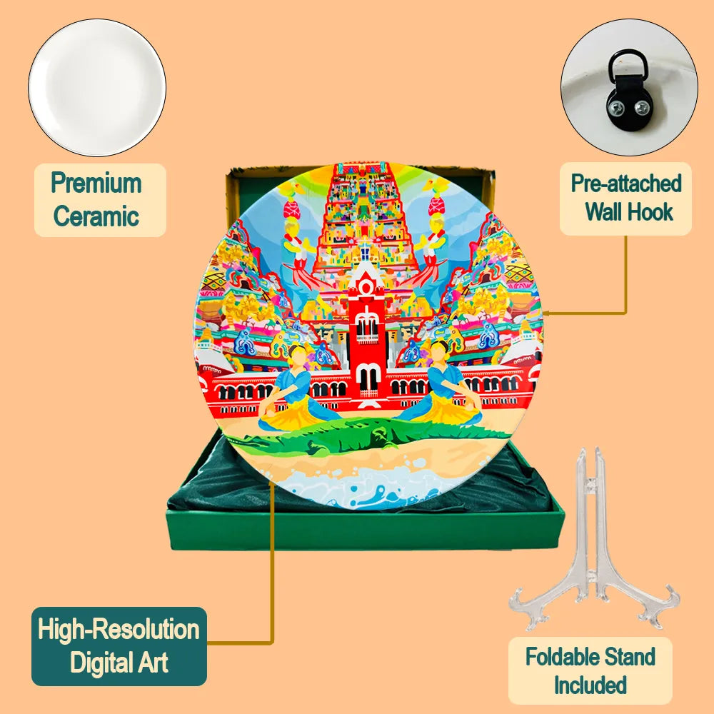 Chennai’s Charm plate set with stand hook