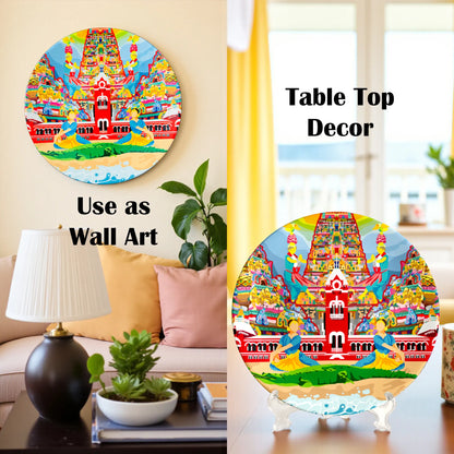 Chennai’s Charm ceramic plate styled in home décor