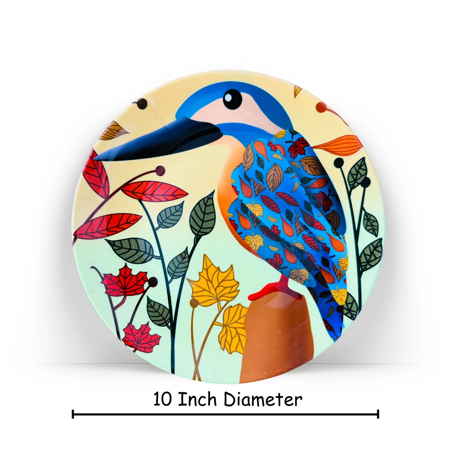 Dimensions Colourful Kingfisher ceramic plate