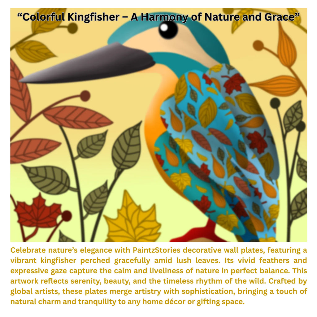 Story card Colourful Kingfisher artwork