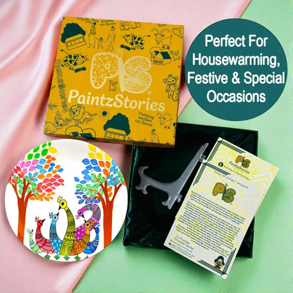 Inside Dancing Peacocks gift box items