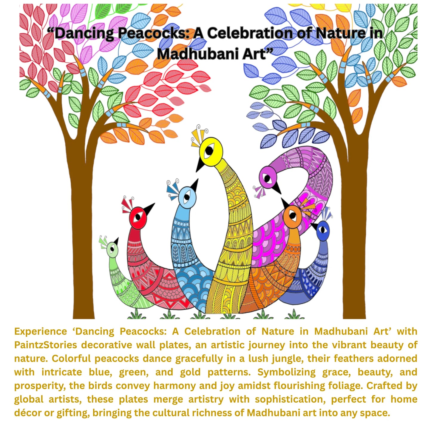 Story card Dancing Peacocks artwork